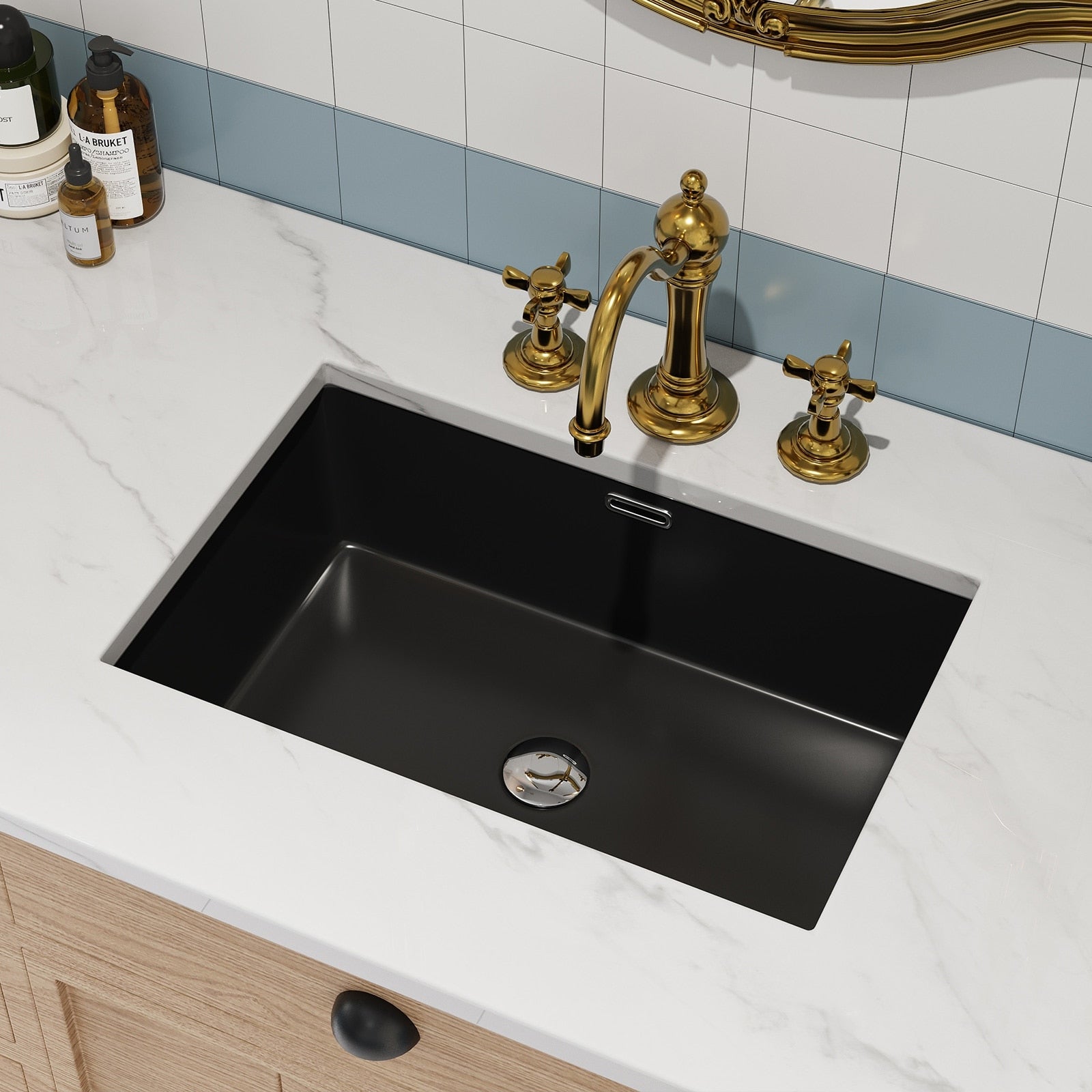 Horow Claritypure 23.60 In. X 15.55 In. Undermount Bathroom Sink In White Ceramic With Overflow Drain N A