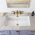 Horow Claritypure 27.56 In. X 15.75 In. Undermount Bathroom Sink In White Ceramic With Overflow Drain N A