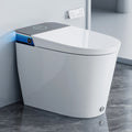 Horow Elongated Ada Smart Bidet Toilet 1.1 Gpf In White With Water Tank Pump Map Flush 1000G Auto Open Close Foam Shield