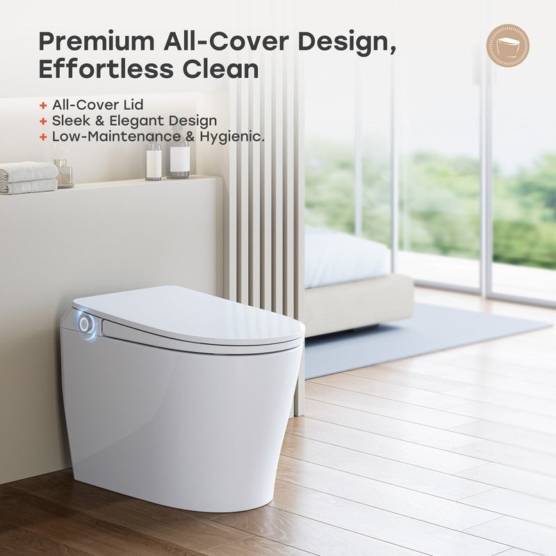 Horow Elongated Smart Toilet 1.1 Gpf Auto Flush Heated Seat Night Light N A