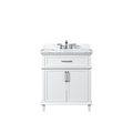 Horow Eviora 30 In. Single Sink Freestanding White Bath Vanity With White Cultured Marble Top Assembled