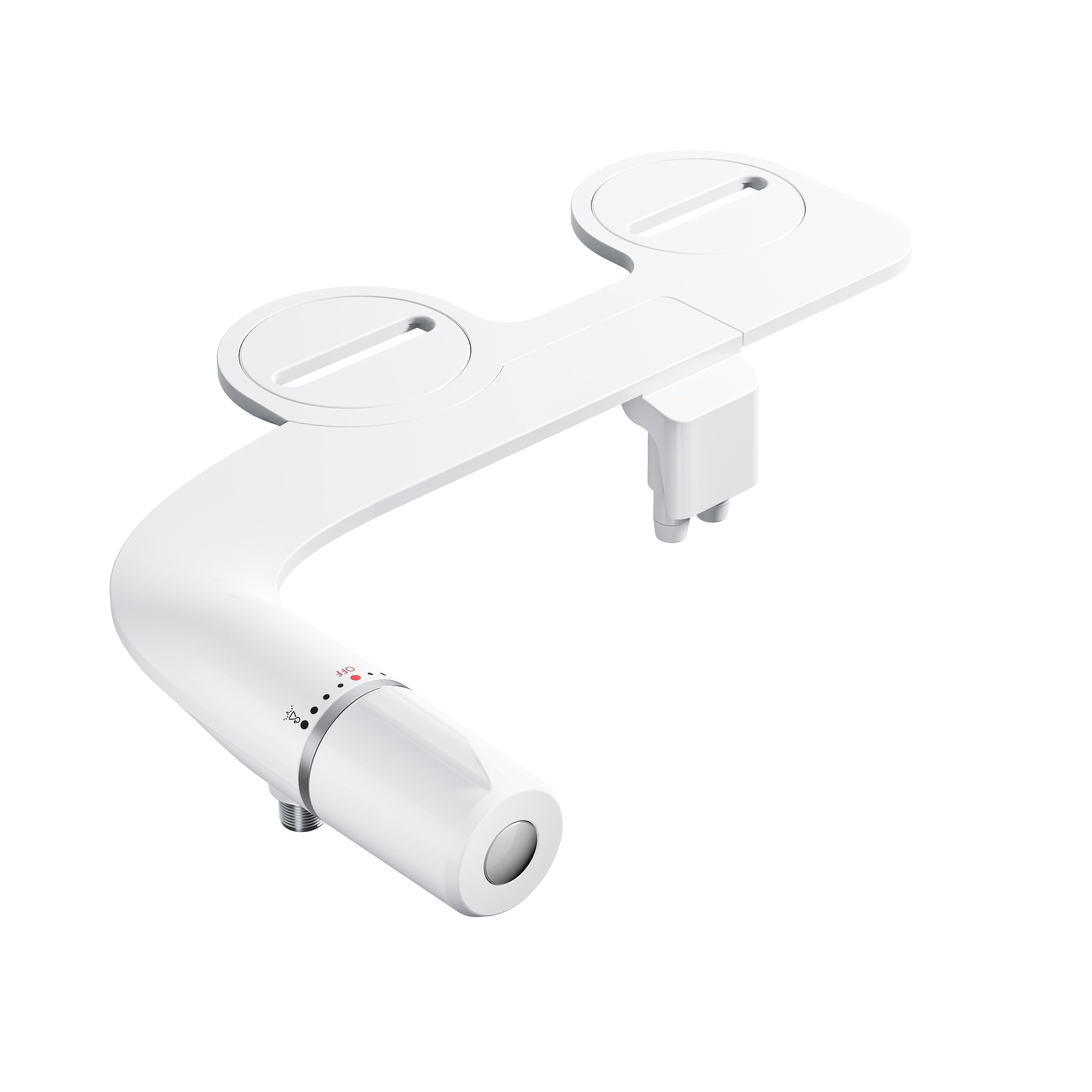 Horow Ultra Slim Non Electric Bidet Attachment Dual Nozzle With Guard Cover White N A