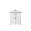 Horow Velora 30 In. Single Sink Freestanding White Bath Vanity With White Everstone Top Unassembled