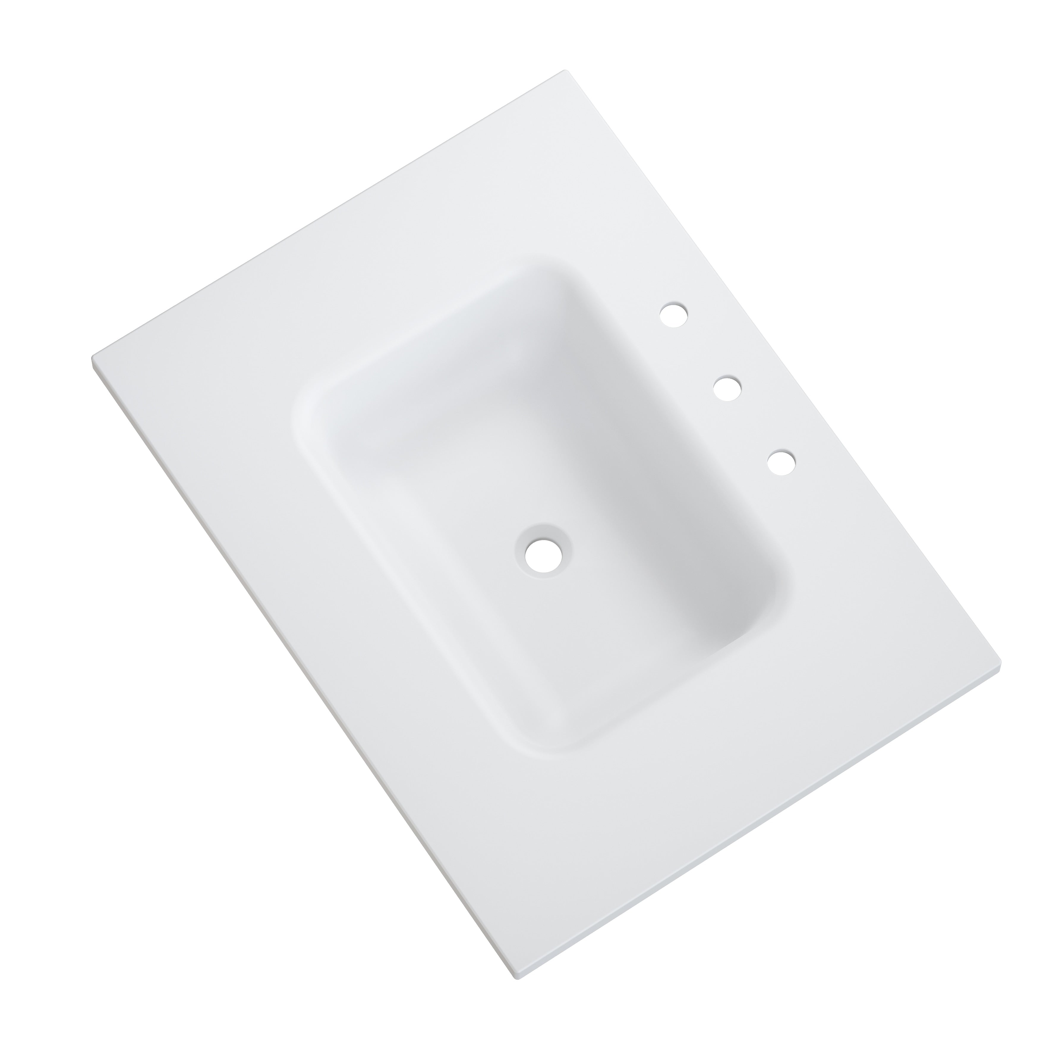 Horow Velora 30 In. W X 22 In. D Everstone Vanity Top In White With Non Porous Hygienic Finish