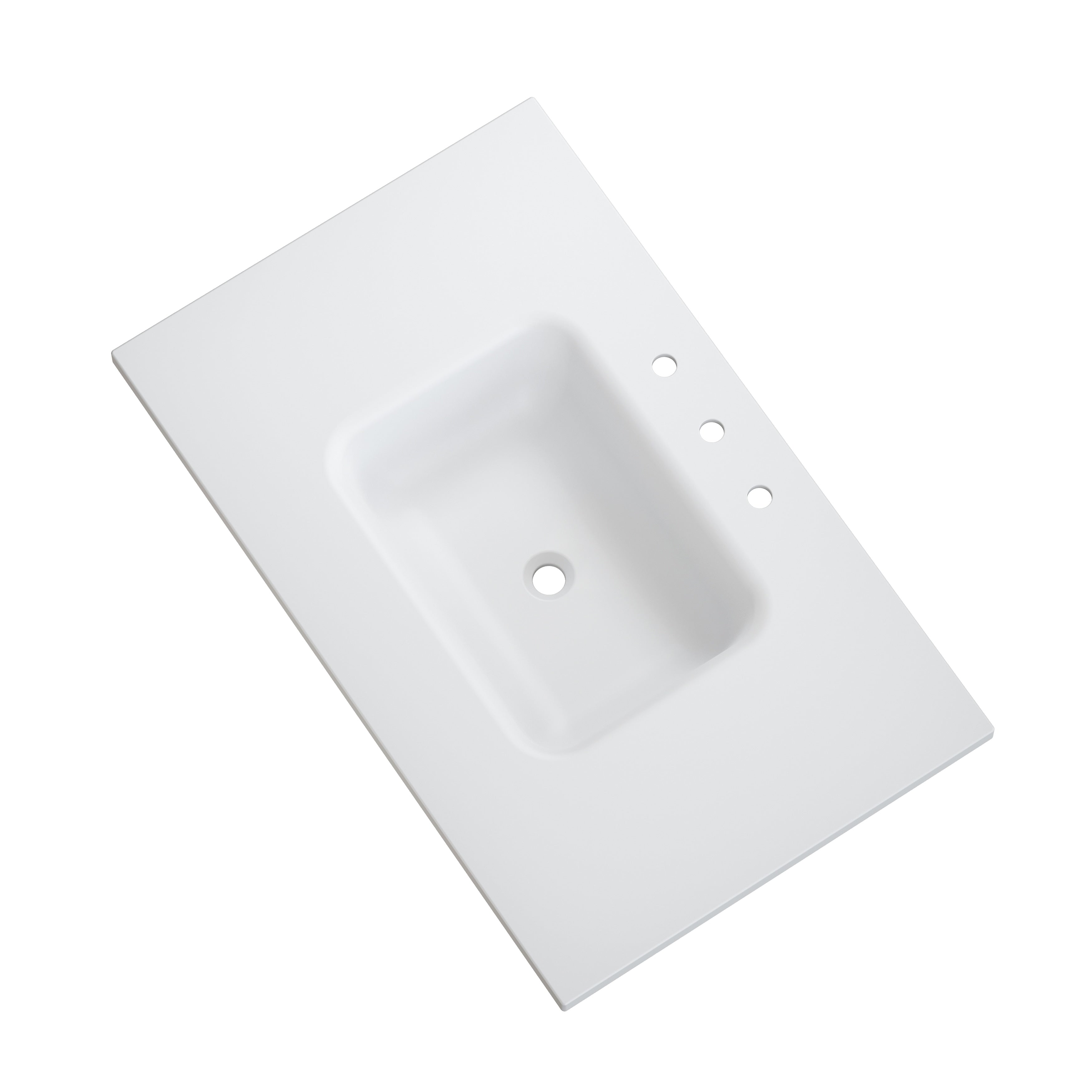 Horow Velora 36 In. W X 22 In. D Everstone Vanity Top In White With Non Porous Hygienic Finish