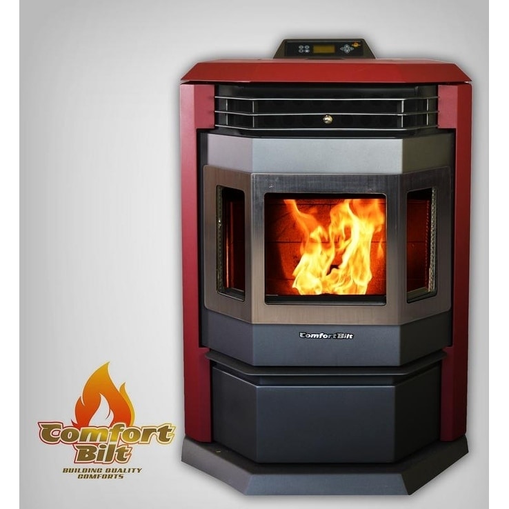Hp22 N Burgundy Comfortbilt Pellet Stove W Ss Door Trim N A