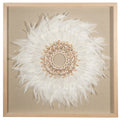 Feather Shell Wreath Shadow Box Wall D Cor