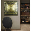 Gold Pine Wood Carving Wall D Cor