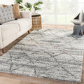 Carson Carrington Idalahult Hand Knotted Trellis Gray Brown Area Rug