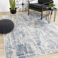 Hedwig Grey Blue Crosshatching Rug