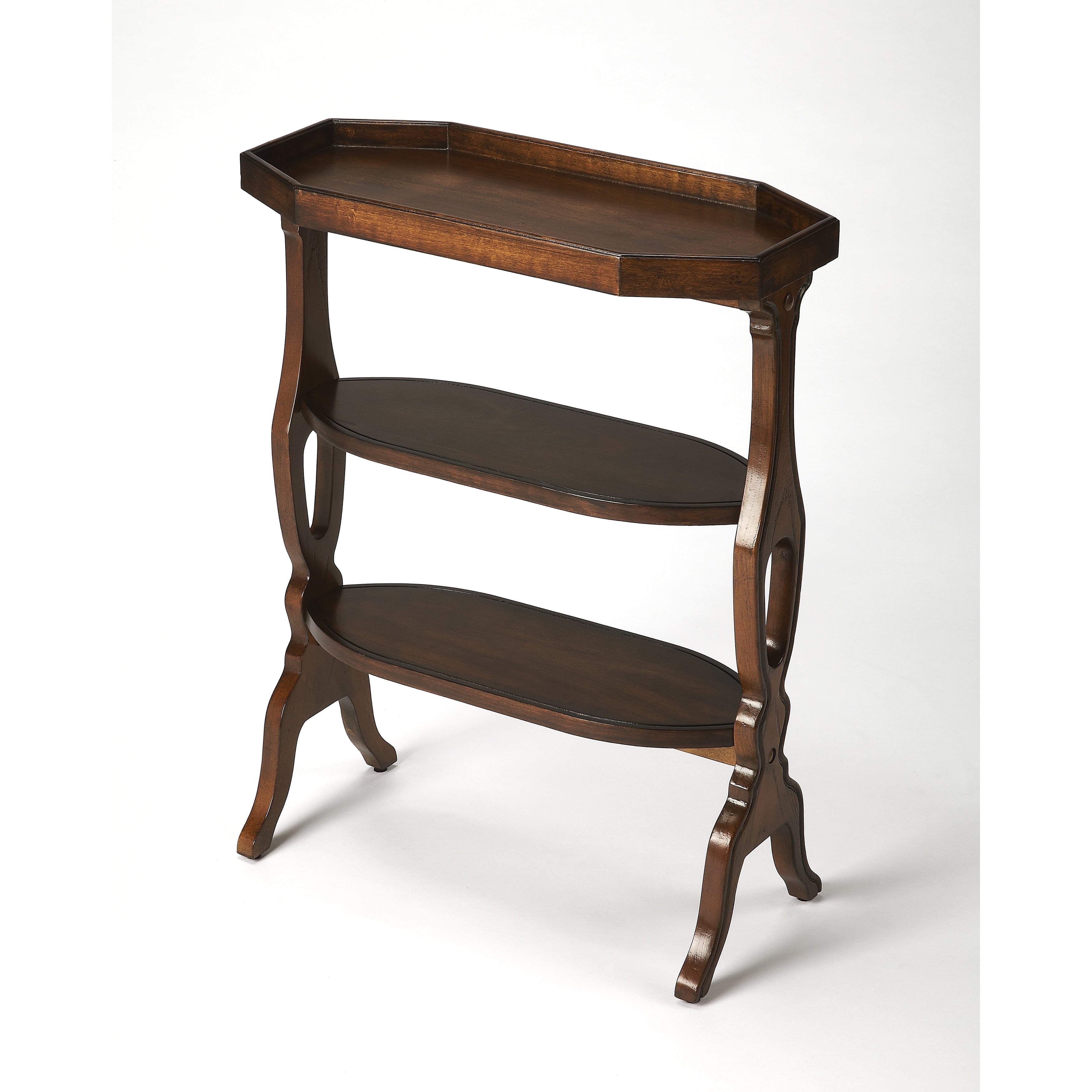 Butler Transitional Octagonal Accent Table Dark Brown