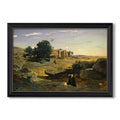Hagar In The 1835 Jean Baptiste Camille Corot Custom Framed Canvas