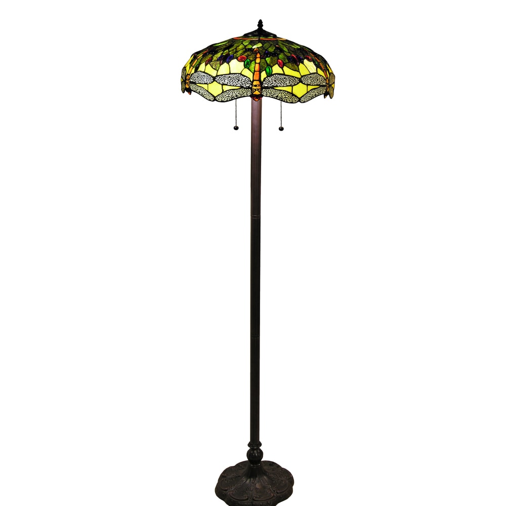 Hailey Tiffany Style 18 Inch Blue Floor Lamp