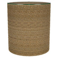 Halden Round Woven Seagrass Accent Side Table Light Brown