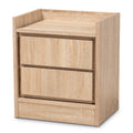 Hale Modern And Contemporary Oak Finished Wood 2 Drawer Nightstand