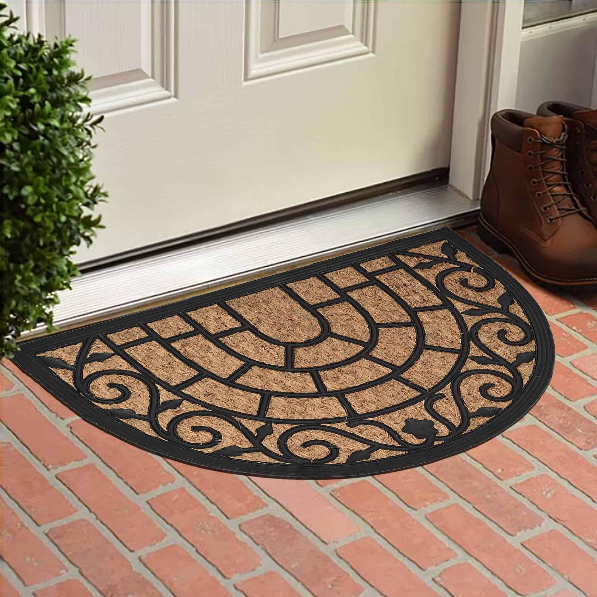 Sheltered Half Round Front Door Mat Harry