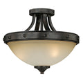 Vaxcel Halifax 14.5 Semi Flush Mount Black Walnut