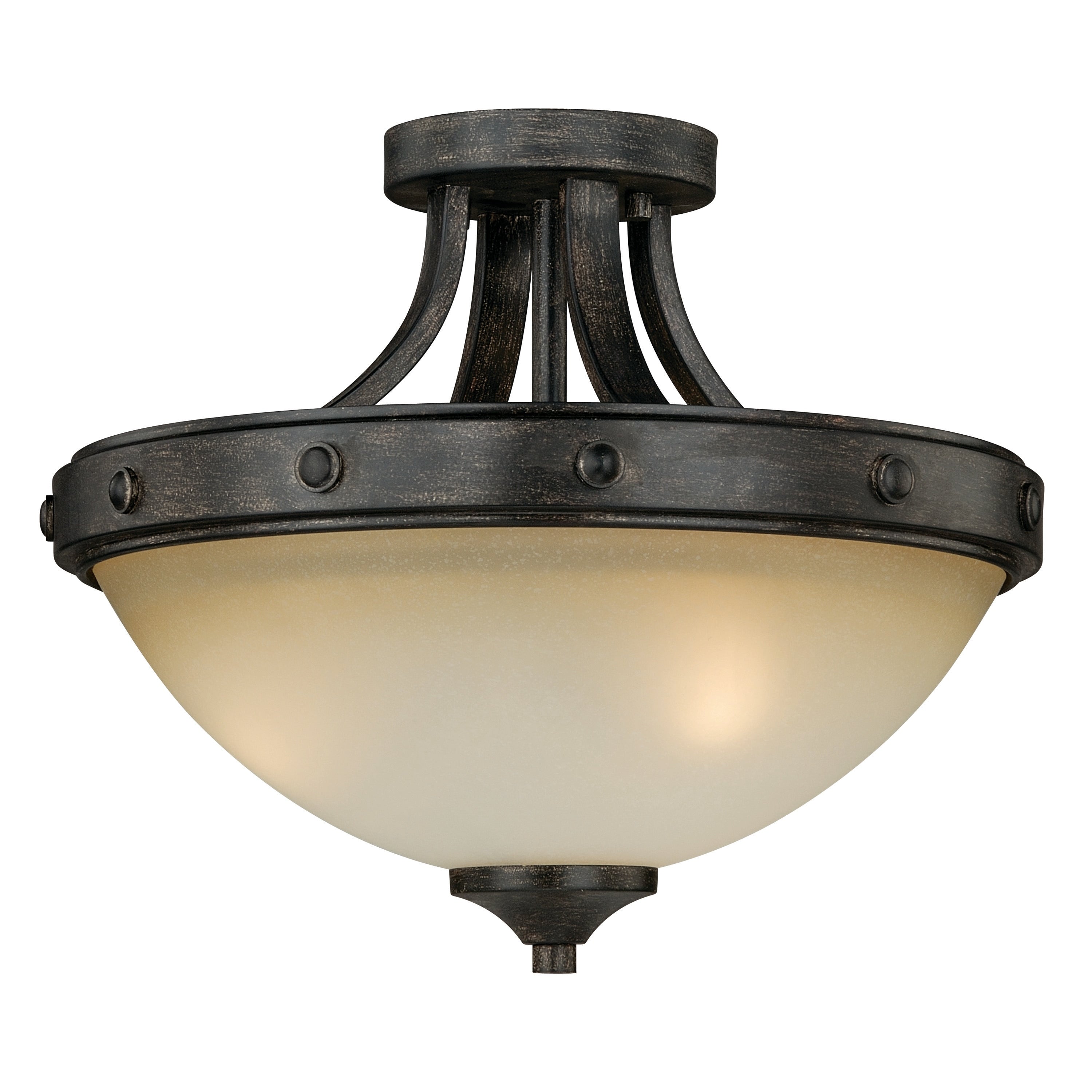 Vaxcel Halifax 14.5 Semi Flush Mount Black Walnut