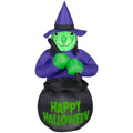 Halloween Airblown Inflatables Witch W Caldron Happy Halloween