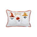 Halloween Boo Ghost Pillow Embroidered 14X20 Fall Accent With Insert Cover Set Of 2