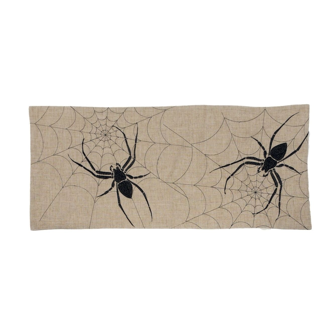 Halloween Creepy Spiders Double Layer 16 By 36 Inch Table Runner Natural