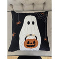 Halloween Ghost With Pumpkin Bucket Throw Pillow Set Of 2