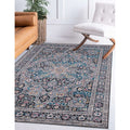 Halogen Veroni Grey Teal Area Rug 5 X 7