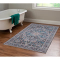 Halogen Veroni Grey Teal Handmade Area Rug 33 X 5
