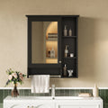 Halston 24 Modern Wall Mounted Hd Mirror Cabinet With Adjustable Shelf Towel Bar And Soft Close Hinges By Gdfstudio