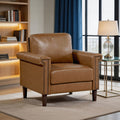 Halston 34 Faux Leather Living Room Chair With Nailhead Trim
