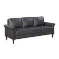 Halston 79 Faux Leather Rectangle Living Room Sofa With Nailhead Trim