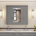 Halston Modern 35 Wall Mounted Medicine Cabinet With Adjustable Shelves High Quality Mirrored Doors By Gdfstudio