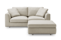 Hamilton Leather Loveseat with Storage Ottoman