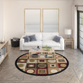 Alise Rugs Hamilton Contemporary Geometric Round Area Rug 710 X 710