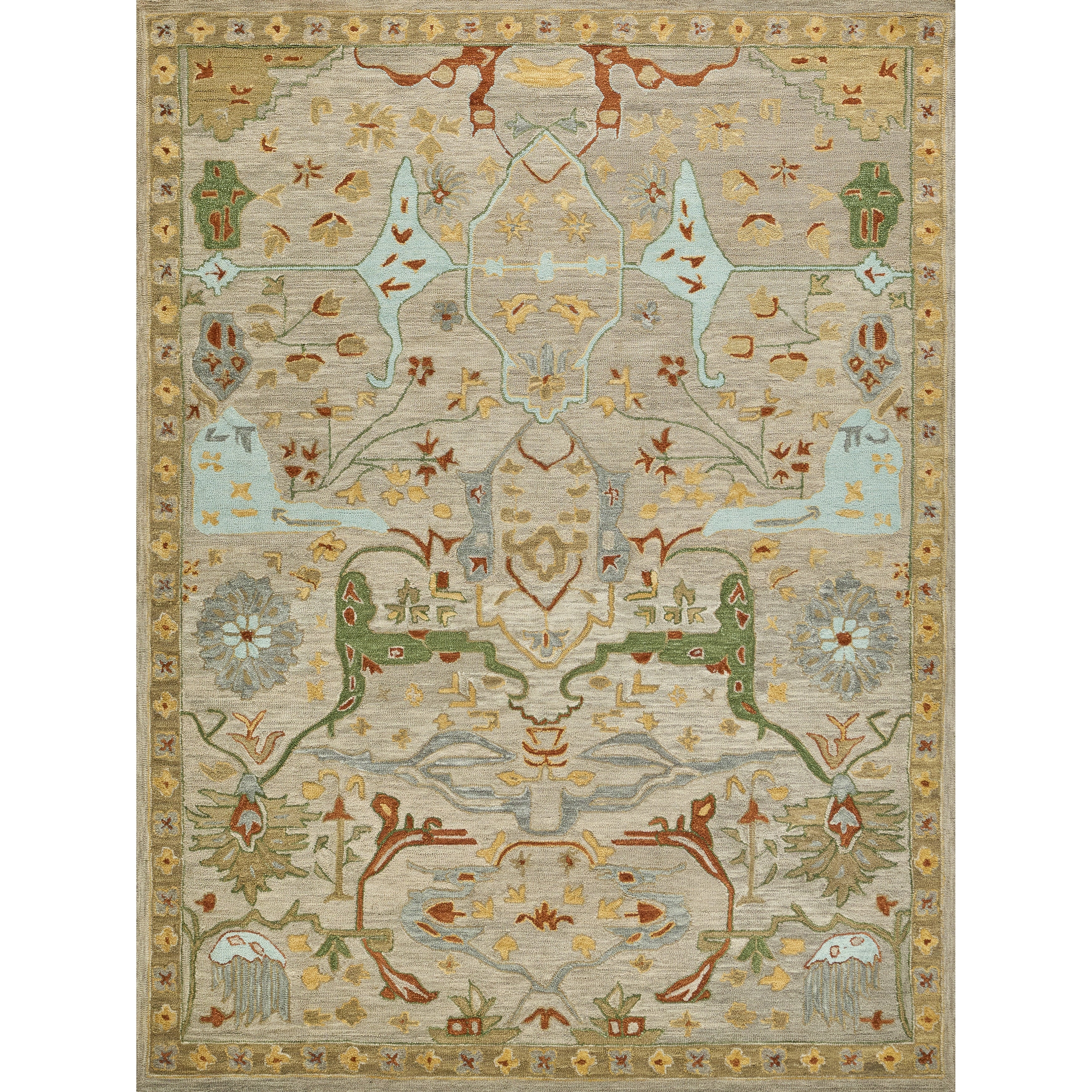 Hamilton Hand Tufted New Zealand Wool Beige Multi Area Rug