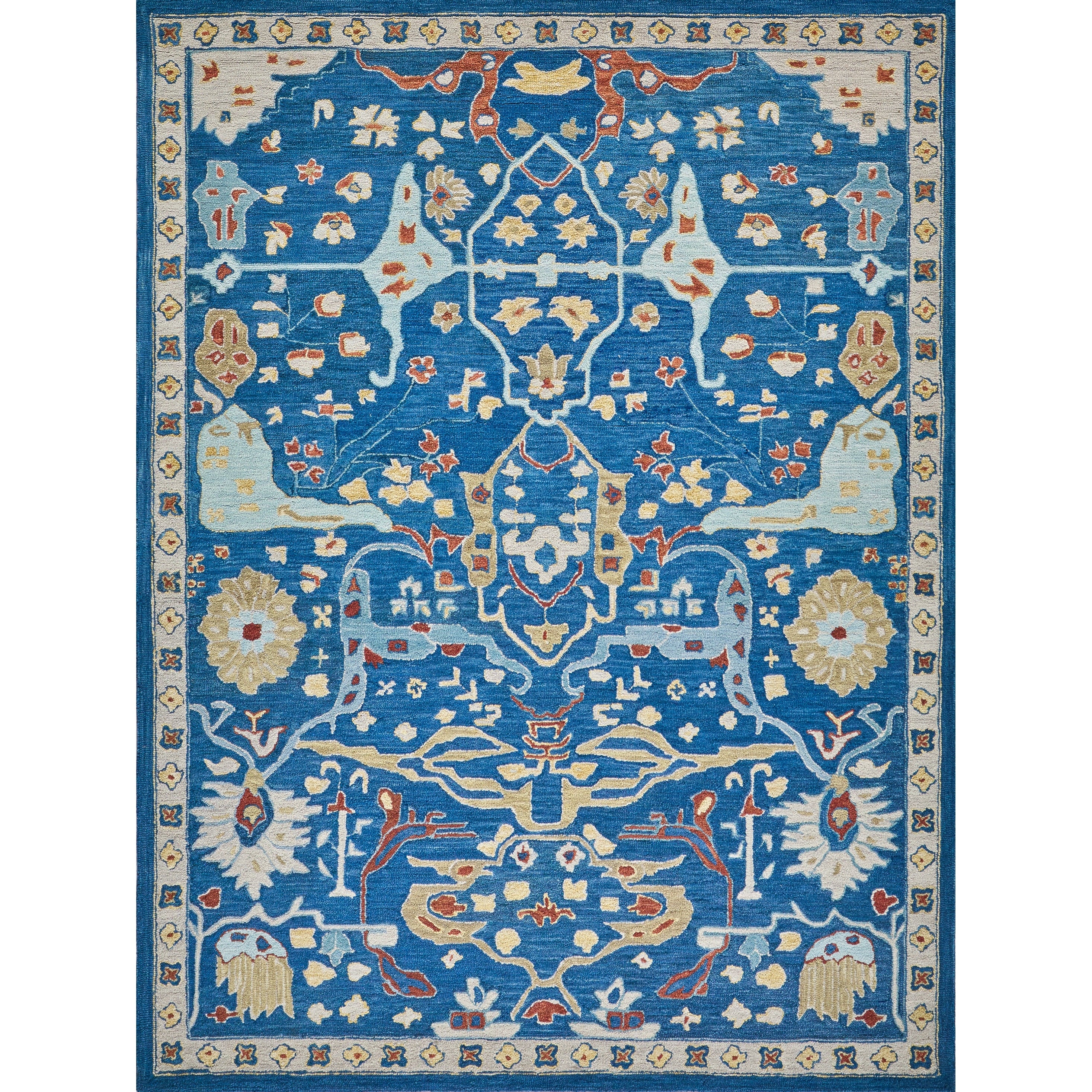 Hamilton Hand Tufted New Zealand Wool Navy Multi Area Rug