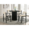 Hamlyn 5 Piece Round Wood Counter Height Dining Set
