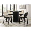 Hamlyn 5 Piece Round Wood Counter Height Dining Set