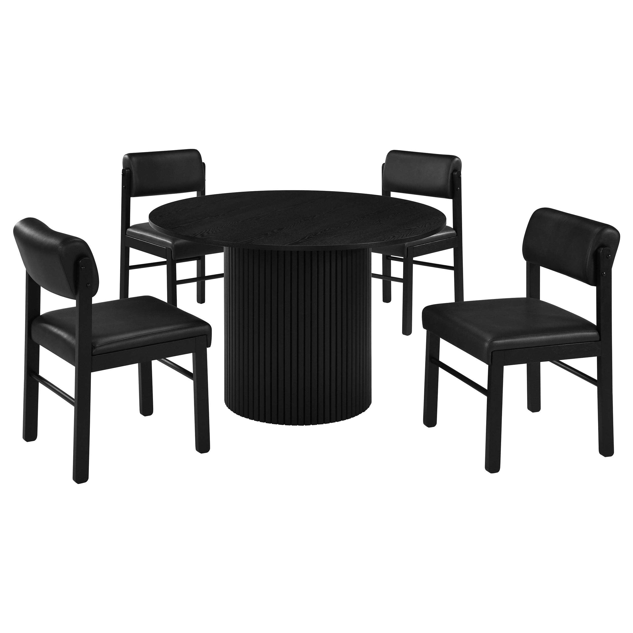 Hamlyn 5 Piece Round Wood Dining Set