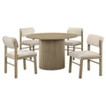 Hamlyn 5 Piece Round Wood Dining Set