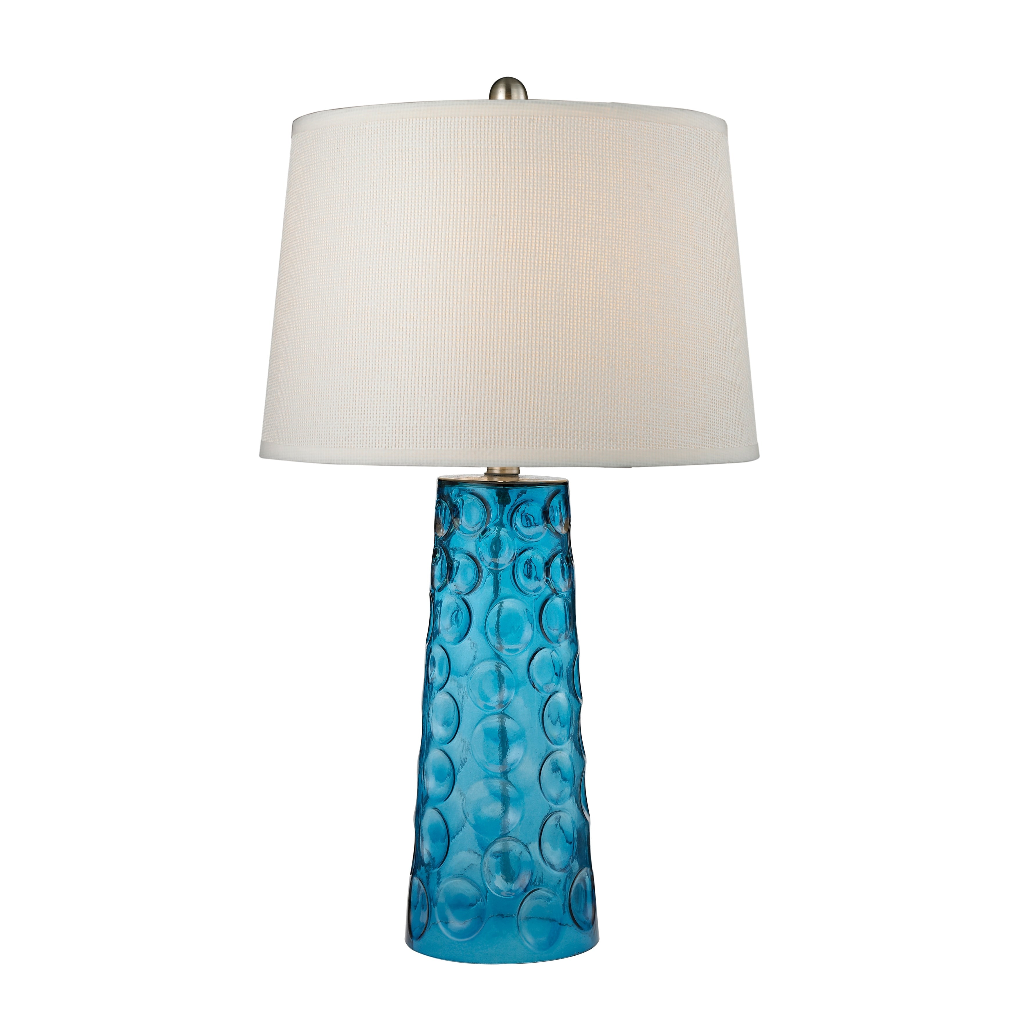 Hammered Glass 27 High 1 Light Table Lamp Blue