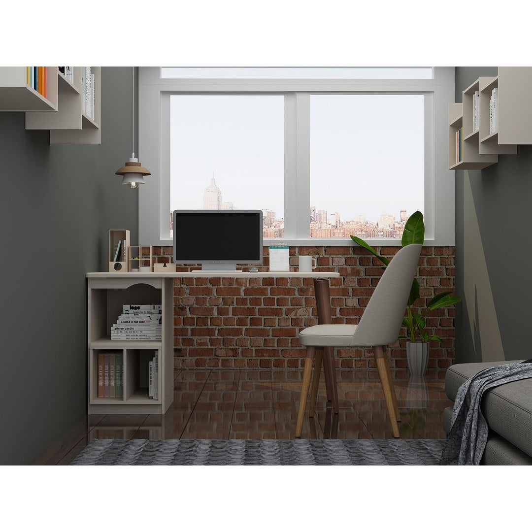 Hampton 53.54 3 Cubby Wood Leg Home Office Desk