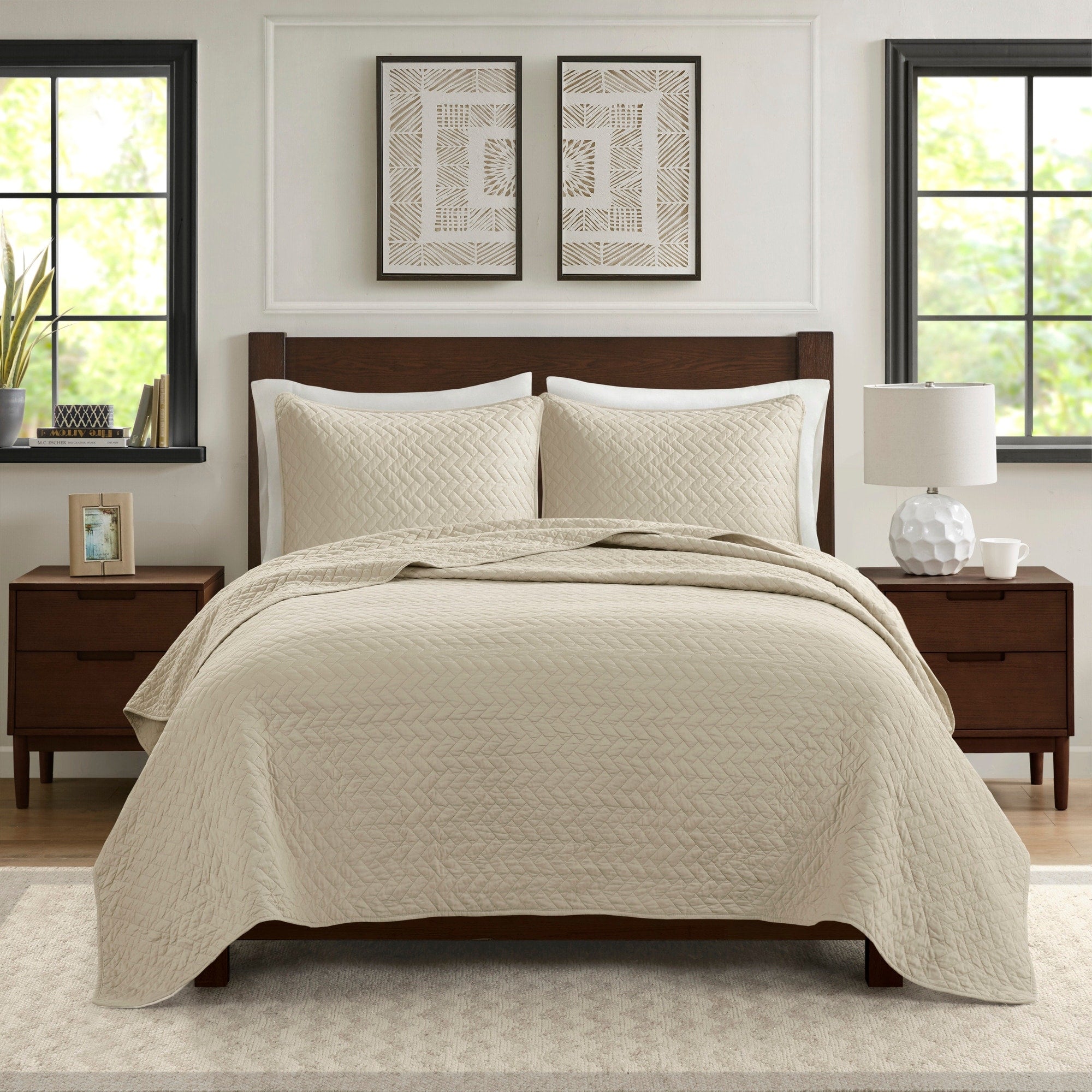 Hampton Hill Velvet Touch Linen Coverlet Set