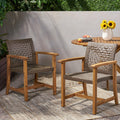 Hampton Outdoor Acacia Wood Dining Chair Set Of 2 By Christopher Knight Home