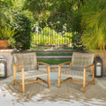 Hampton Outdoor Mid Century Wicker Club Chair Set Of 2 By Christopher Knight Home