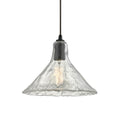 Hand Formed Glass 10 Inch Wide 1 Light Mini Pendant In Oil Rubbed Bronze
