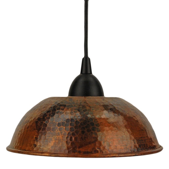 Premier Copper Products Handmade Copper 8.5 Inch Dome Pendant Light Mexico
