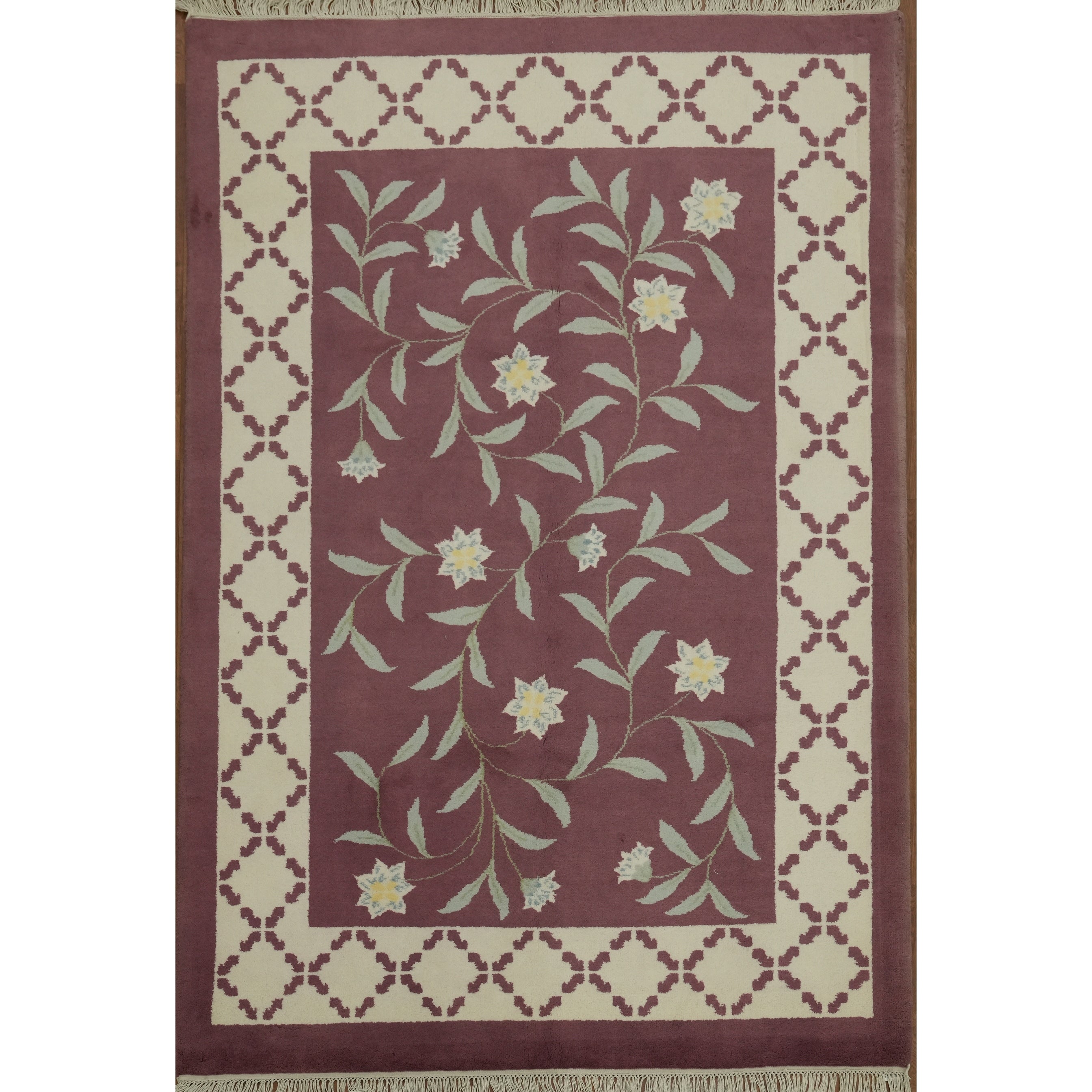Hand Knotted Oriental 100 Wool Carpet Modern All Over Purples Gabbeh Area Rug 9 1 X 6 2