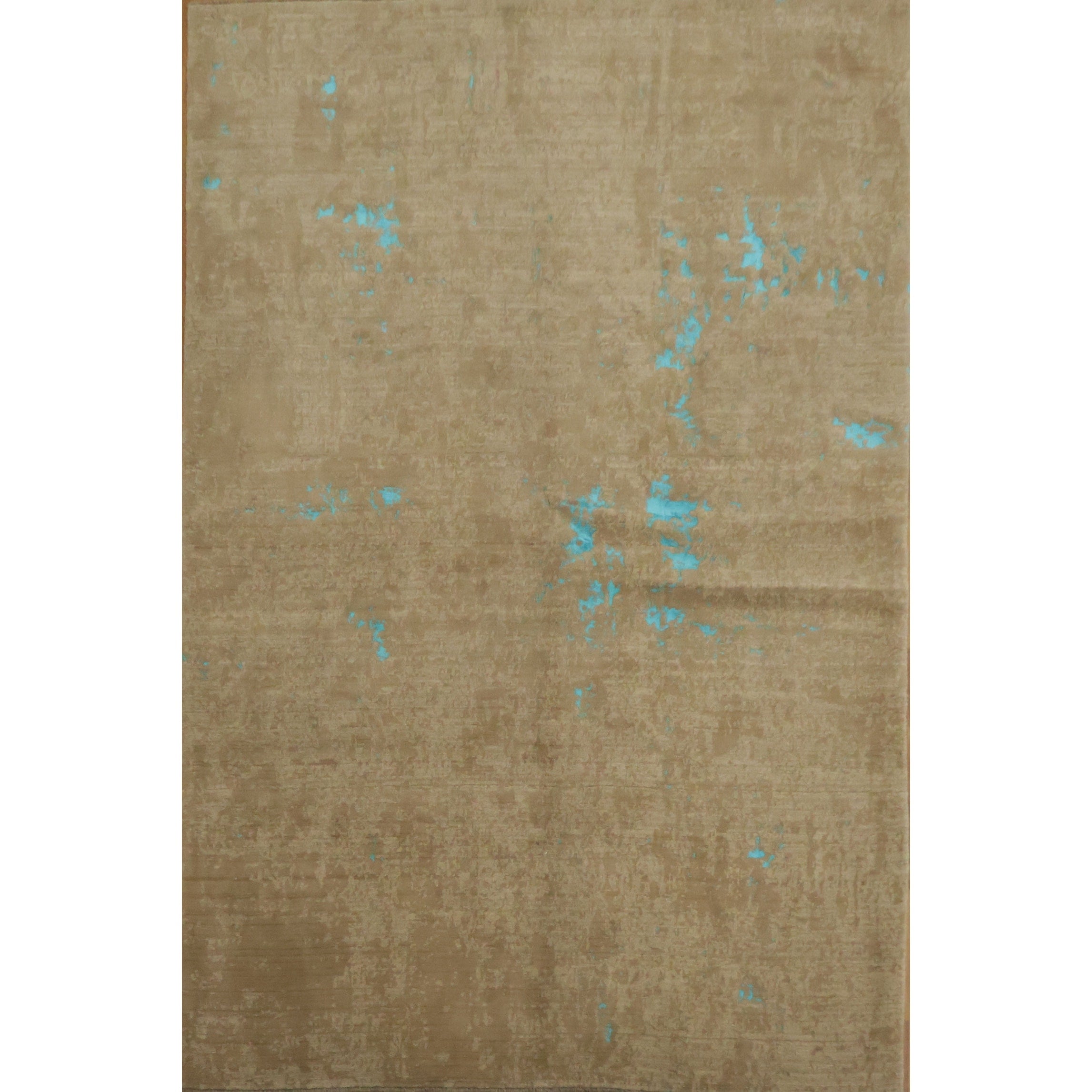 Hand Knotted Oriental 100 Wool Carpet Modern Brown Abstract Area Rug 9 9 X 6 5
