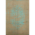 Hand Knotted Oriental 100 Wool Carpet Modern Brown Abstract Area Rug 9 4 X 6 5